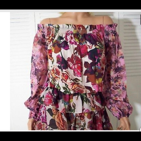 Boston Proper Off Shoulder Ruffle Dress - Picture 2 of 12